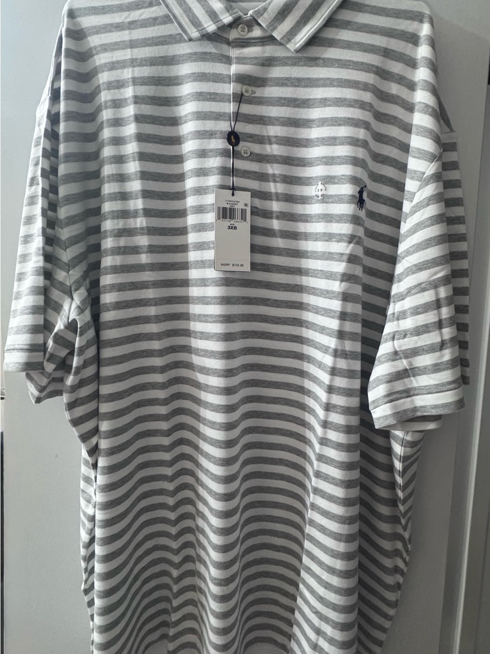 Polo by Ralph Lauren Grey Striped Soft Cotton SIZE 3XB